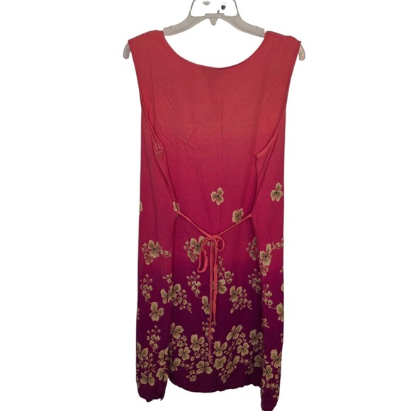 Jane Ashley Woman Ombre Floral Sleeveless Tie Waist Dress Size 2X - Picture 6 of 12